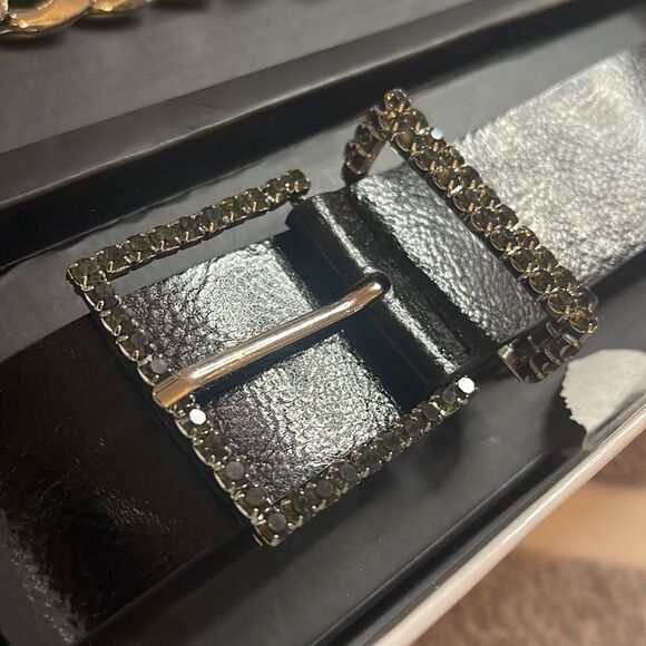 2 steve madden bling chain belt set in glitter gift box- L/XL nwt/nip
